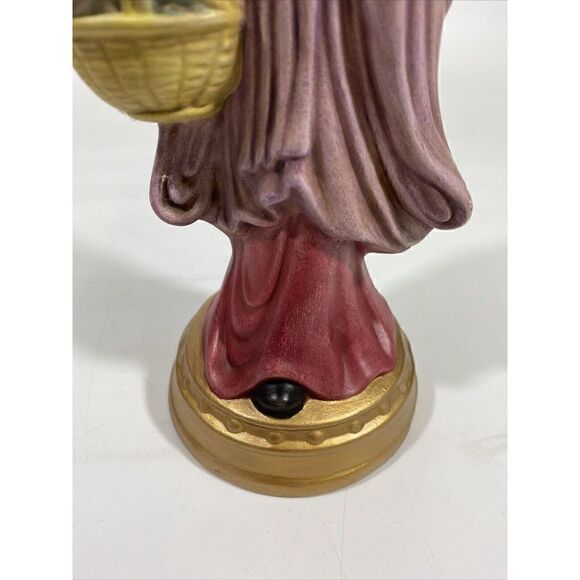 Vintage Midcentury Modern MCM Asian Woman Geisha Figurine Sculpture 13.5" - Picture 8 of 9